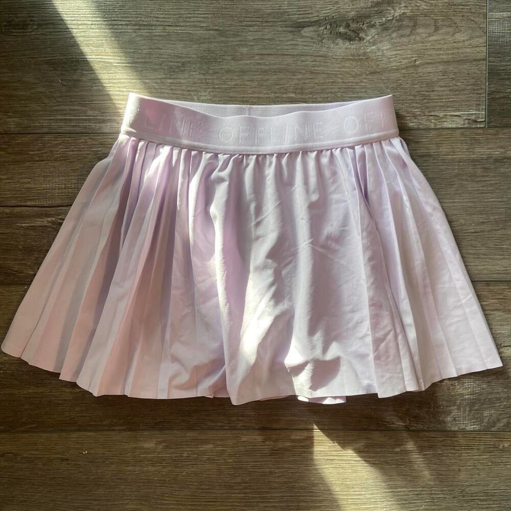 Aerie Offline Purple Pleated Skirt